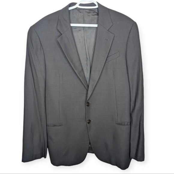 Armani Collezioni Mens 44 Regular Black  Two Button Front Dress Suit Jacket - Picture 1 of 6